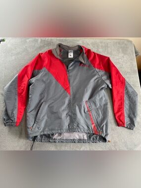 Thor Ride Motorcycle Pack Jacket Shell Gray Red Mens Large Performance Outerwear